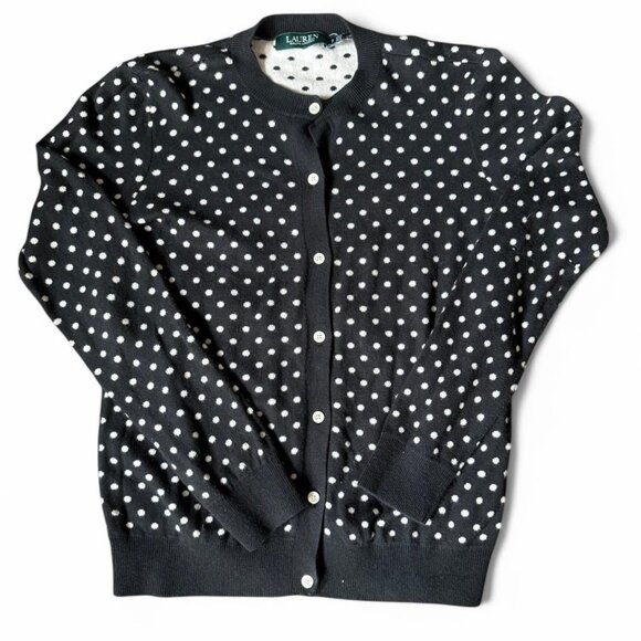 Ralph Lauren Polka Dot Cardigan - Picture 1 of 5